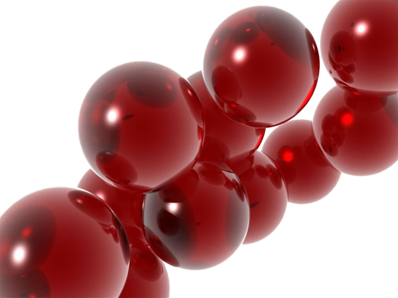 Red Blood Cells - Red Glass Balls On White Gold Stainless Steel Watch (800x600), Png Download