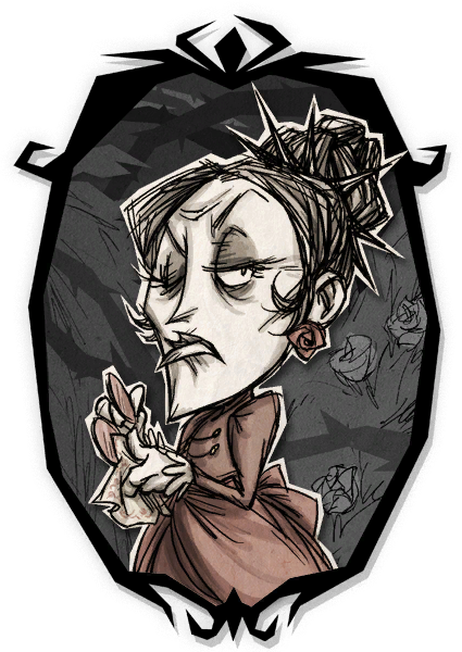 Wickerbottom Rose - Don T Starve Wigfrid Skins (425x600), Png Download