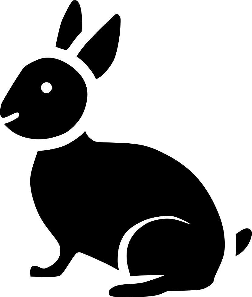 Bunny Rabbit Cute Happy Animal Comments - Animal Icon Png (832x980), Png Download