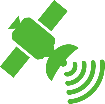 Satellites And Radars - Satellite Icon Green Png (361x356), Png Download