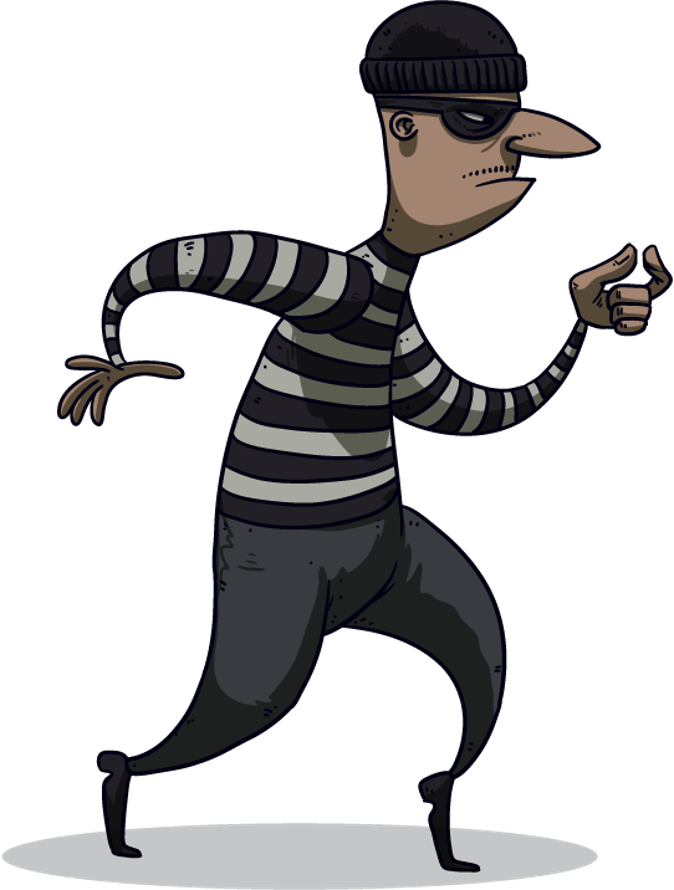 Some People Are Just The Worst » Burglar - Theft (674x890), Png Download
