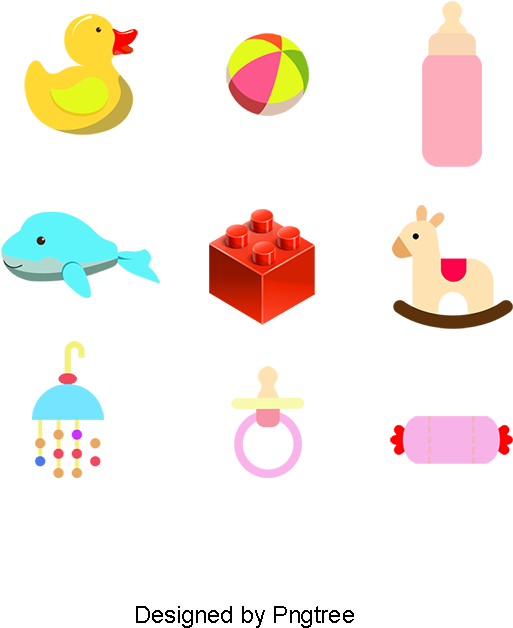 Cartoon Children Toy Vector Material, Children Clipart, - Duck (800x800), Png Download