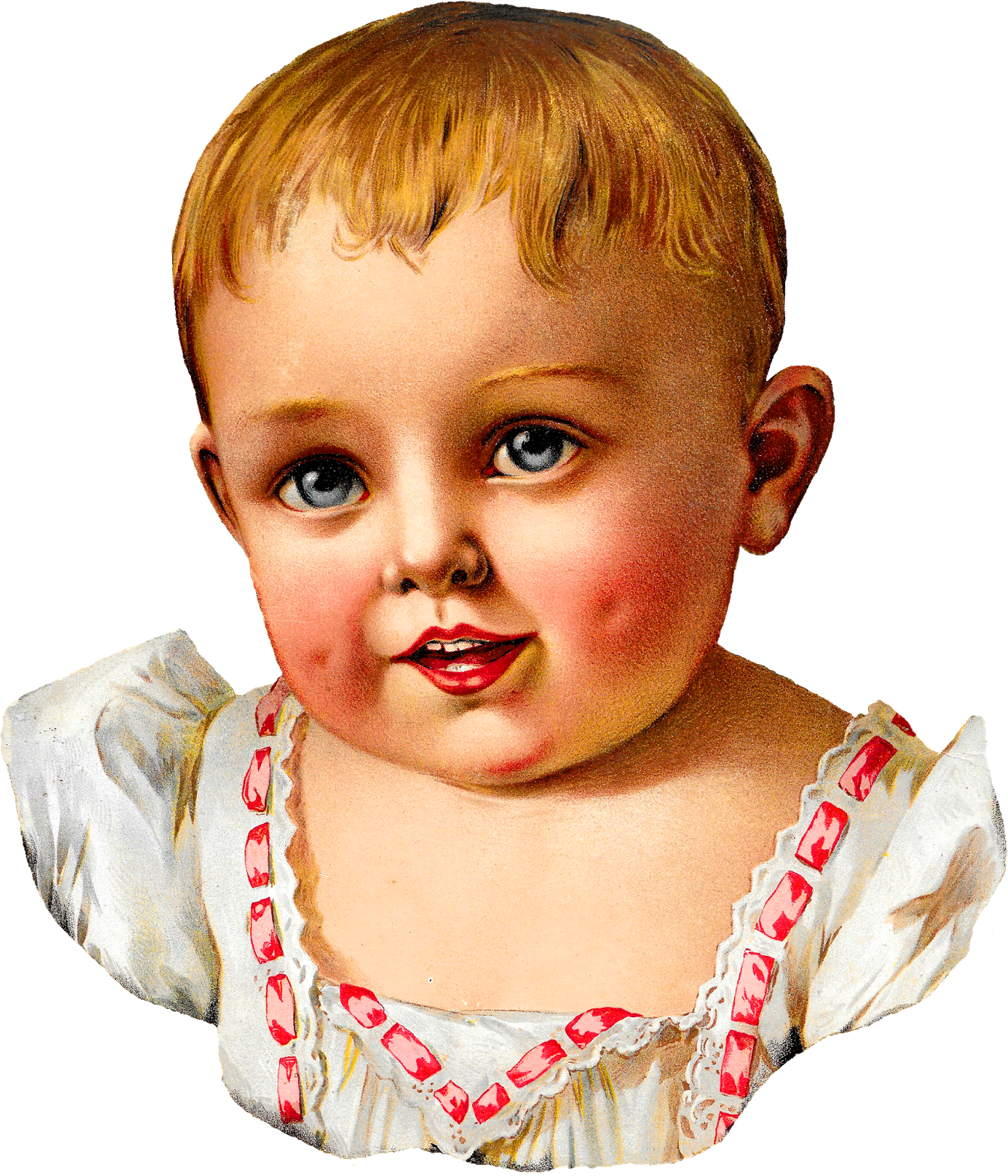 Baby Victorian Image Illustration Child Clipart Printable - Clip Art (1409x1600), Png Download