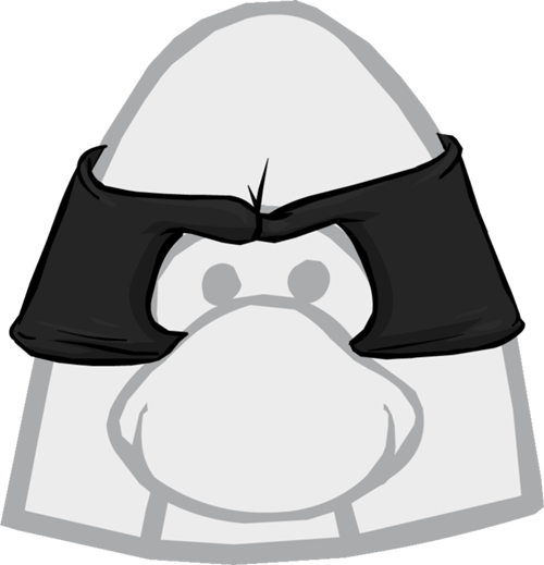 500px-cat Burglar Mask Icon - Club Penguin Optic Headset (500x519), Png Download