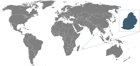 Image Source - Mauritius In Map Of India (500x248), Png Download