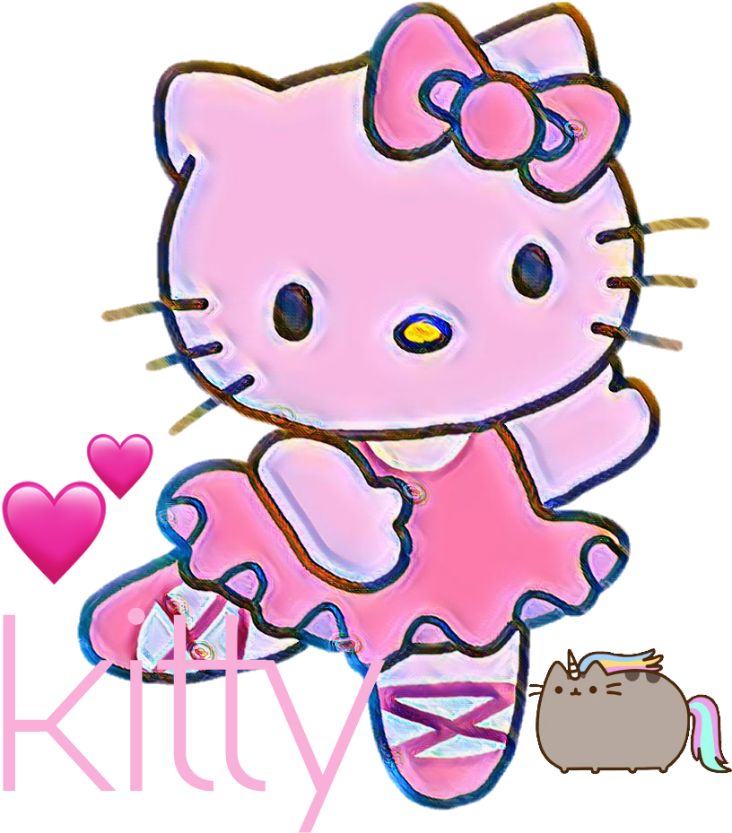 Hellokitty Cat Cute Kitty Animation Character Hey Who (1024x1024), Png Download