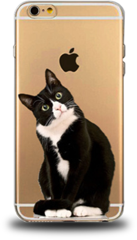 "you Looking At Me" Cat Phone Case - Clear Cat Phone Cases (494x600), Png Download