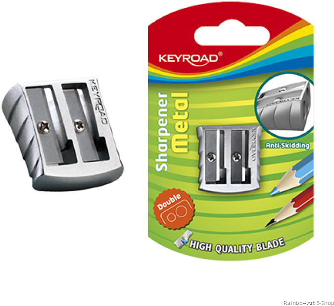 Ořezávátko Keyroad Metal Stříbrné Duo 302933 (700x700), Png Download