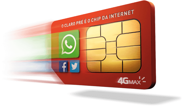 Como Chegar - Claro O Chip Da Internet (633x356), Png Download