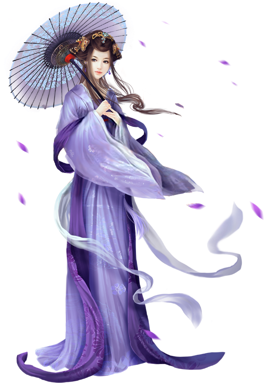 【免抠png素材篇】手绘png人物素材 - 浪漫人生 - - - 古代 美女 (550x778), Png Download