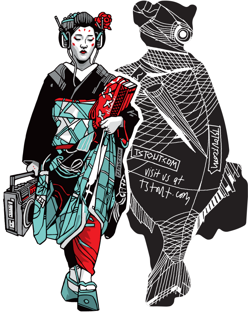 Geisha - Illustration (852x1073), Png Download