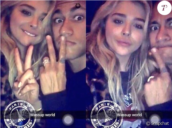 Chloé Grace Moretz Et Neymar À Paris Le 29 Février - Chloe Moretz Et Neymar (950x440), Png Download