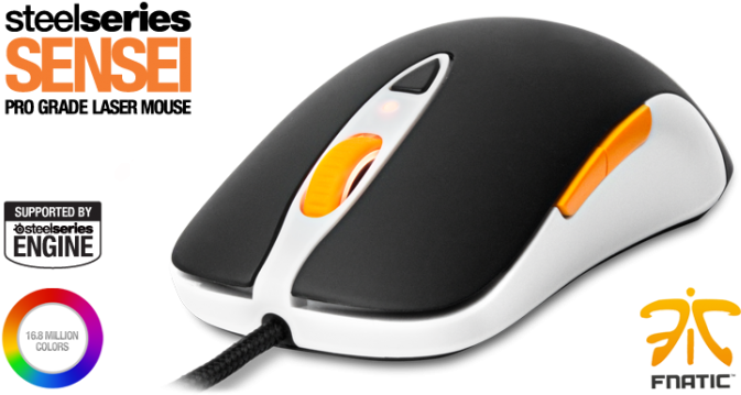 Steelseries Sensei Fnatic Edition Pro Grade Laser Gaming - Steelseries Fnatic Sensei Gaming Mouse (700x700), Png Download
