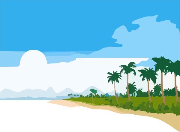 Shore Cartoon (600x441), Png Download