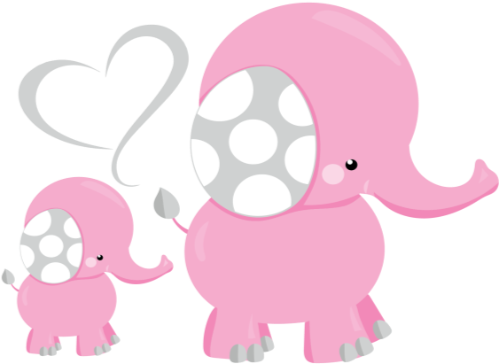 Previous - Pink Elephant Picture For Baby Shower (576x418), Png Download