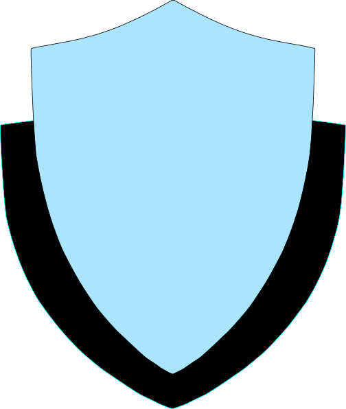 Sky Blue Shield W/flank Svg Clip Arts 504 X 596 Px (504x596), Png Download