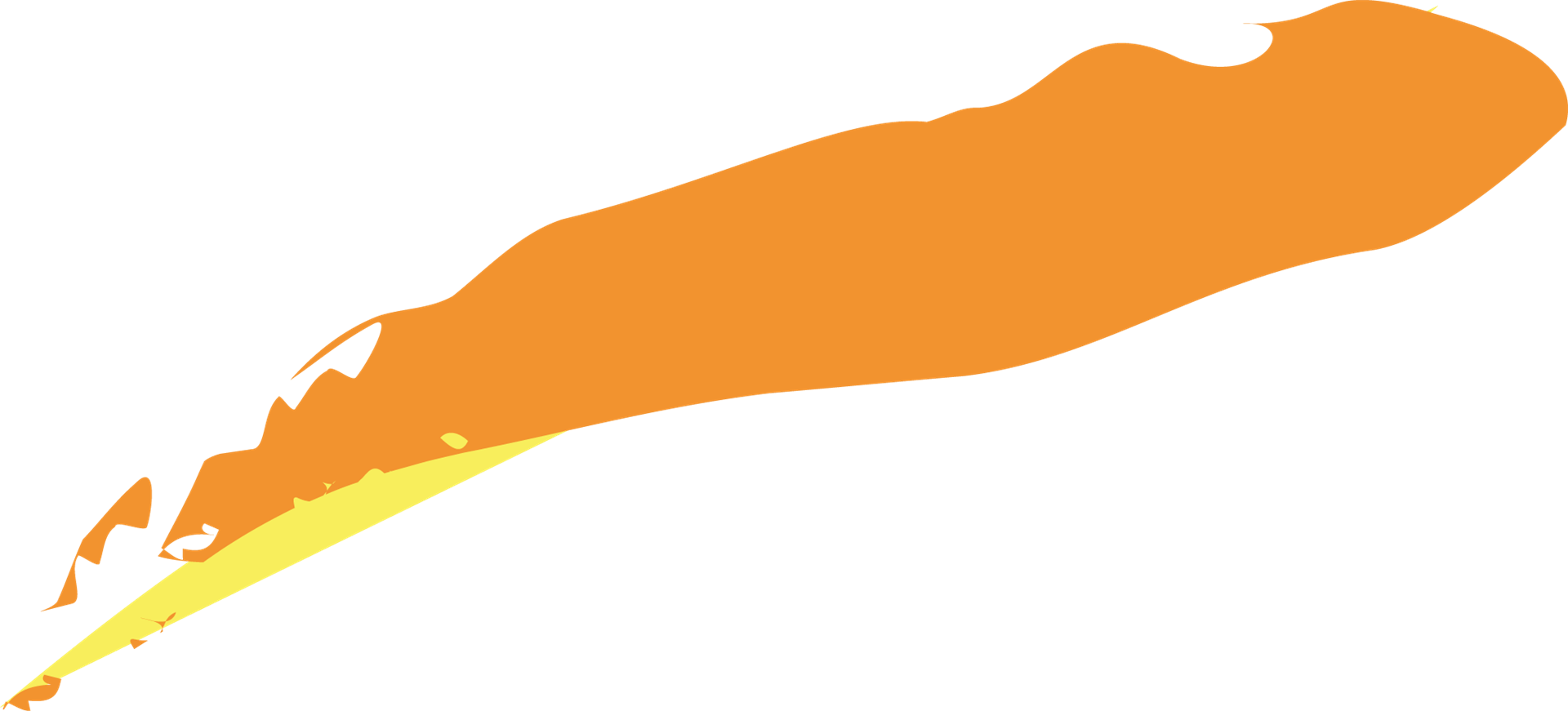 Orange Splash Line Paint Decor 1219302 - Splash Line Png (1920x871), Png Download