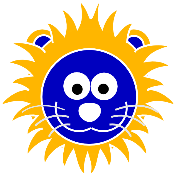 Cartoon Yellow Lion Svg Clip Arts 600 X 600 Px (600x600), Png Download