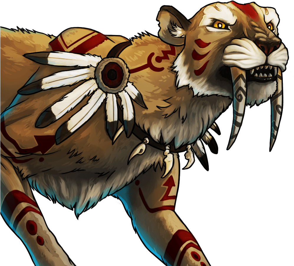 Troop Sabertooth Lion - Saber-toothed Cat (1024x1024), Png Download