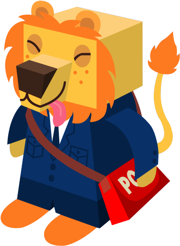 Geo The Lion - Pecola Lions (380x520), Png Download