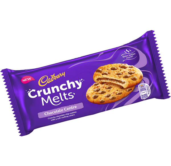 Cadbury Crunchy Melts Chocolate Centre - Cadbury Crunchy Melts Soft Cookie Centre 156g (1022x600), Png Download