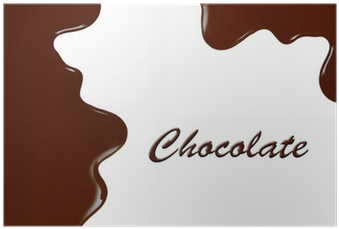 Melted Chocolate Dripping On White Background Poster - Sexual Chocolate Rectangle Sticker (400x400), Png Download