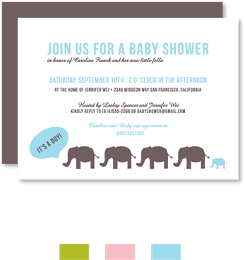 Baby Elephant Invite - Elephant (400x400), Png Download