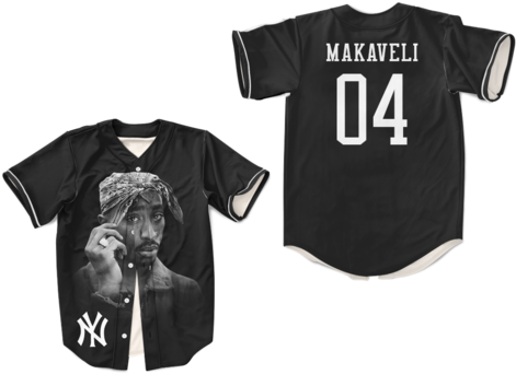Tupac Shakur Makaveli Ny Thug Life Baseball Jersey - Thug Baseball Jersey (480x480), Png Download