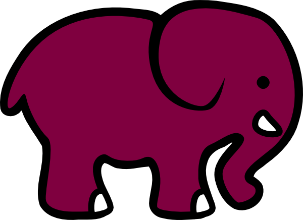 Purple Baby Rattle Clip Art - Elephant Clip Art (600x436), Png Download