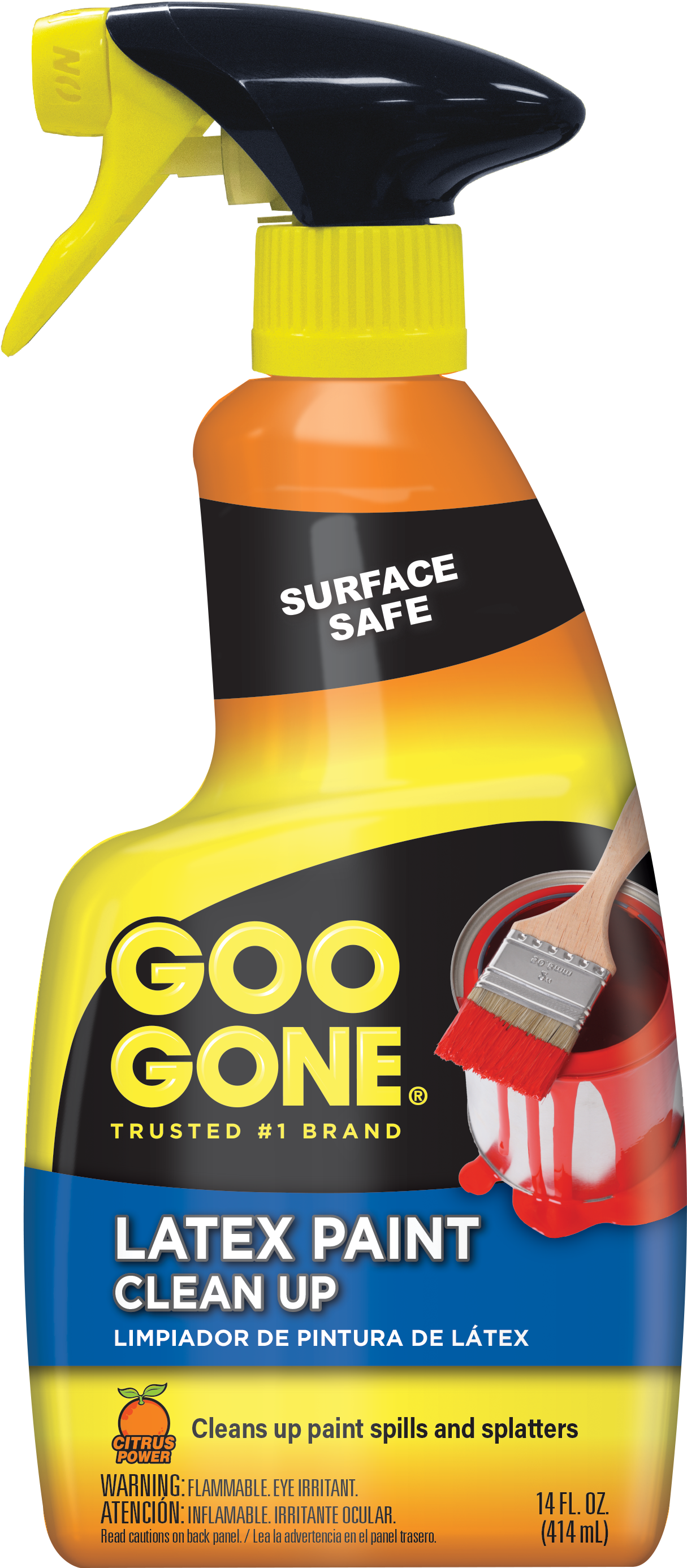Goo Gone Latex Paint Clean-up, Perfect For Spills And - Goo Gone Latex Paint Clean-up Spray, 24 Fl Oz (2834x2834), Png Download