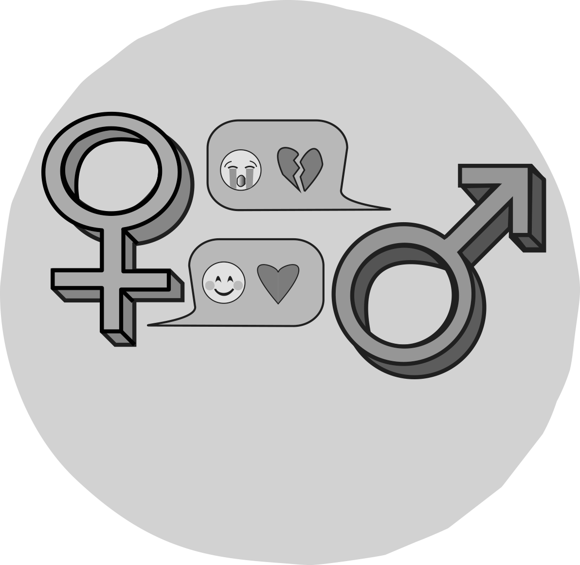 The Struggles Of Dating As A Man - Circle (1192x1162), Png Download