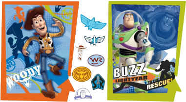 Roommates Toy Story Buzz Woody Peel And Stick Giant - Toy Story 3 (380x380), Png Download