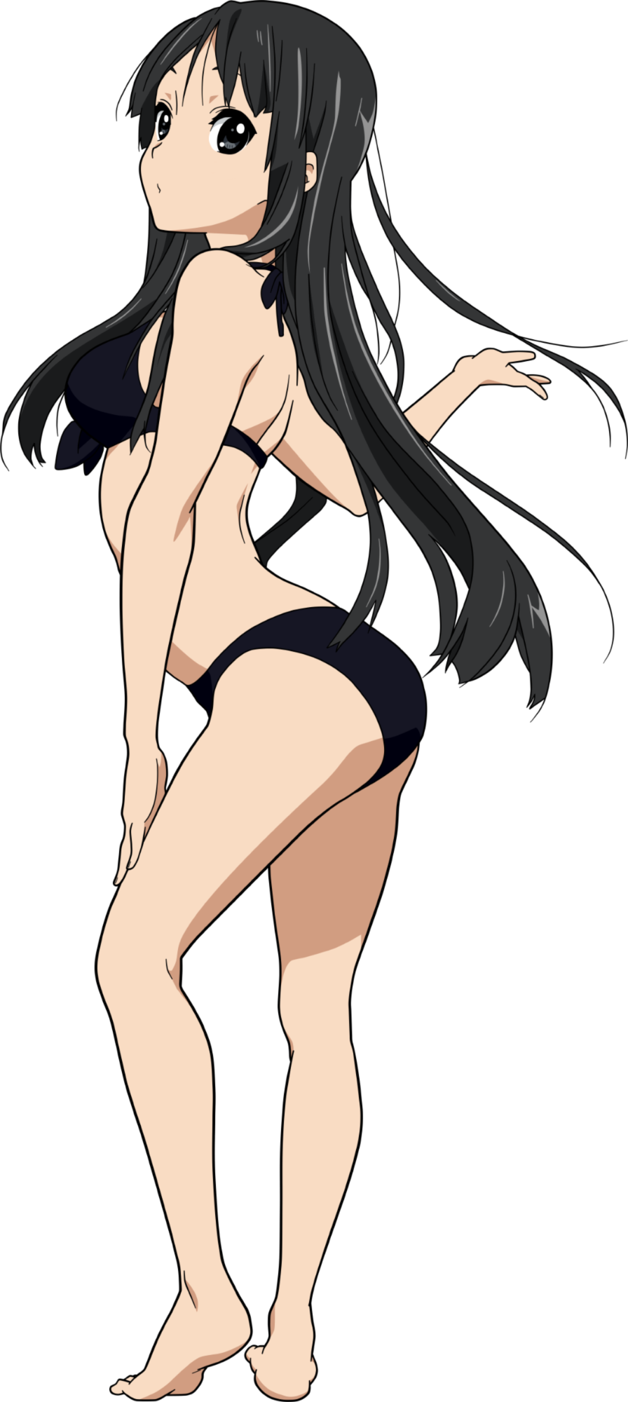 Mio In Her Swimsuit - Mio K On Bikini (896x2000), Png Download