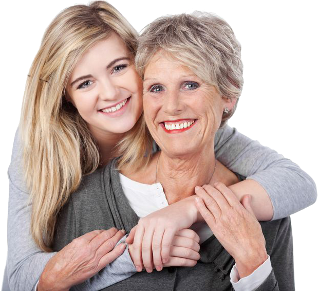 Teenandmom - Grandmother And Teenager Girl (848x565), Png Download