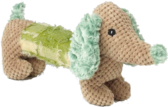 Dachrageous Dachshund Dog Toy - Petrageous Dachrageous Dog Toy - Green And Tan - One (595x434), Png Download