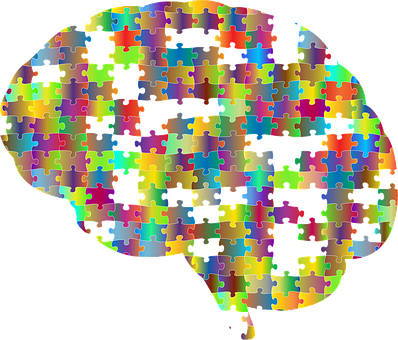 Brain, Cranium, Head, Psychology, Skull - Brain Puzzle (398x340), Png Download