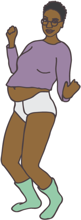 6 Dancing Pregnant People Illustration Set • Basic (1000x1000), Png Download
