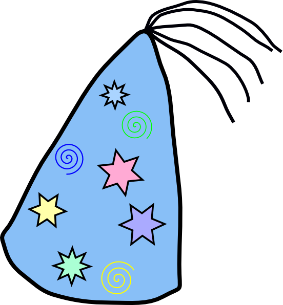 Party Hat Clipart - Topi Ulang Tahun Kartun (552x596), Png Download