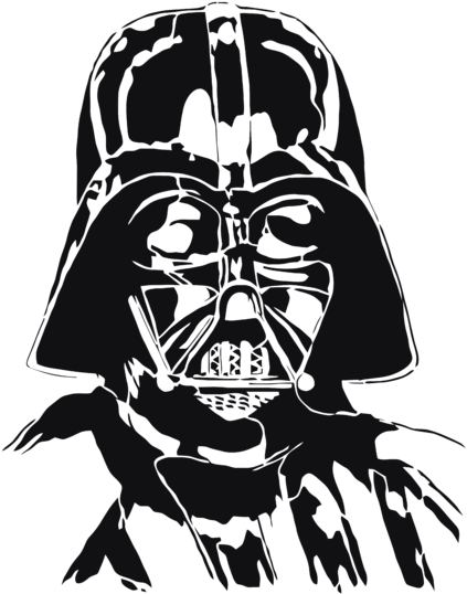 Click And Drag To Re-position The Image, If Desired - Darth Vader Drawing Black And White (600x600), Png Download