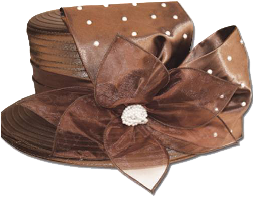 Polka Dot Ribbon Church Hat - Hat (500x480), Png Download