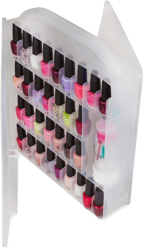 Nail Polish Organizer Opened - Nail Polish Organizer Caddy | Storage For 64 Bottles (1000x1000), Png Download