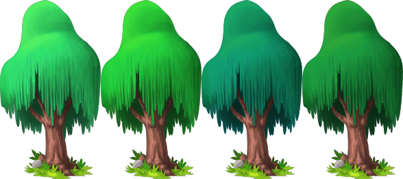 Decoration Weeping Willow Colors - Willow (588x262), Png Download