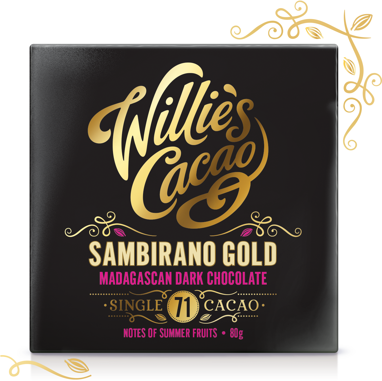 Sambirano Gold 71, Madagascan Dark Chocolate 80g - Willie's Cacao Las Trincheras Gold (1654x1654), Png Download