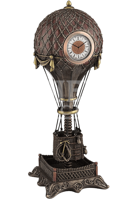 Steampunk Hot Air Balloon Clock (692x692), Png Download