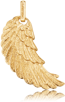 Engelsrufer Angel Wing Gold Plated Medium - Engelsrufer Silver Gold Plated Angel Wing Pendant Erw-m-g (500x500), Png Download