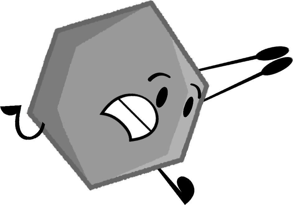 Grey Hexagon Pose - Object Show Cube Pose (942x661), Png Download