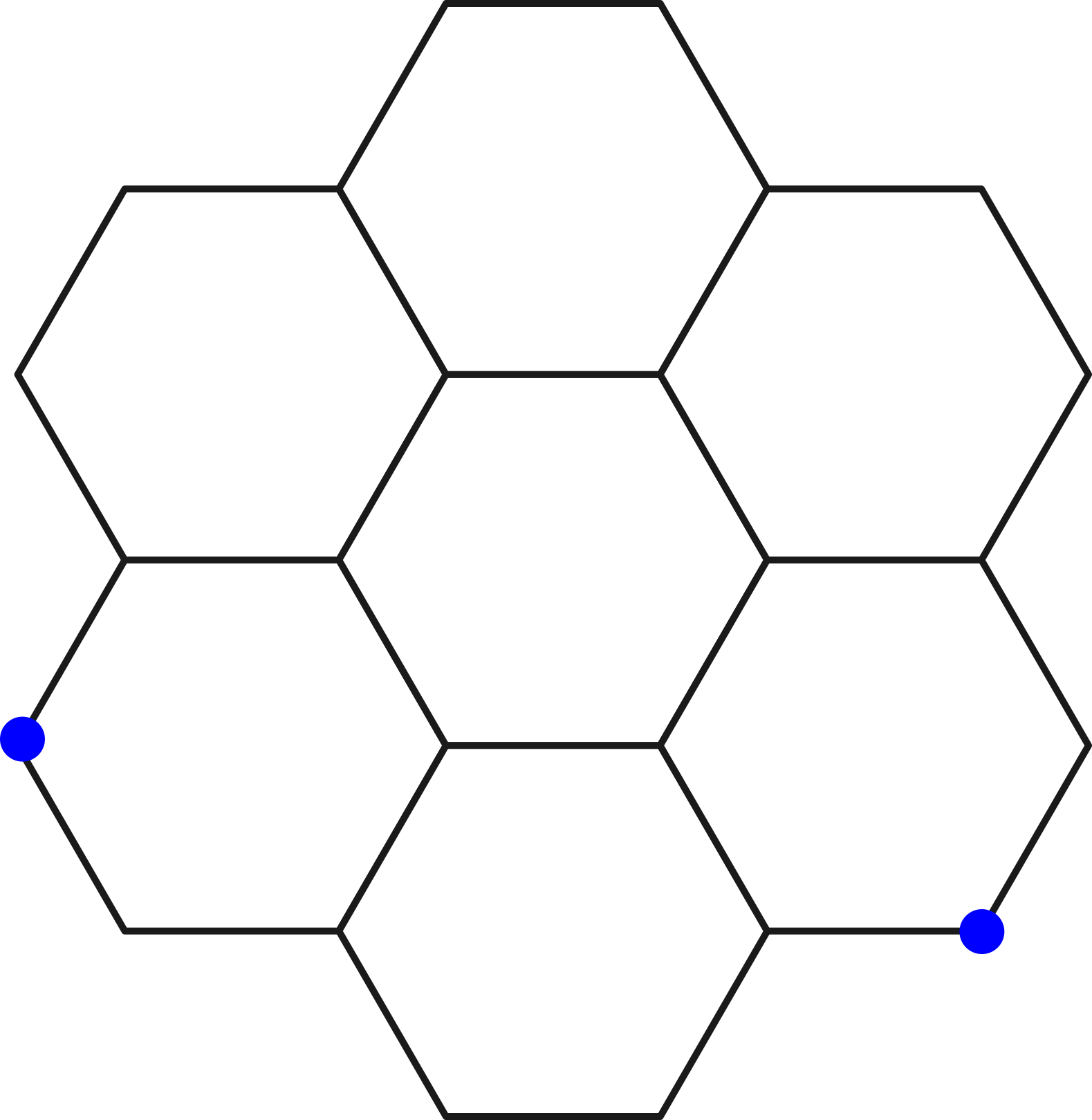 Seven Hexagons Arranged Into A Larger Hexagonal Shape - Mosaic (1579x1620), Png Download
