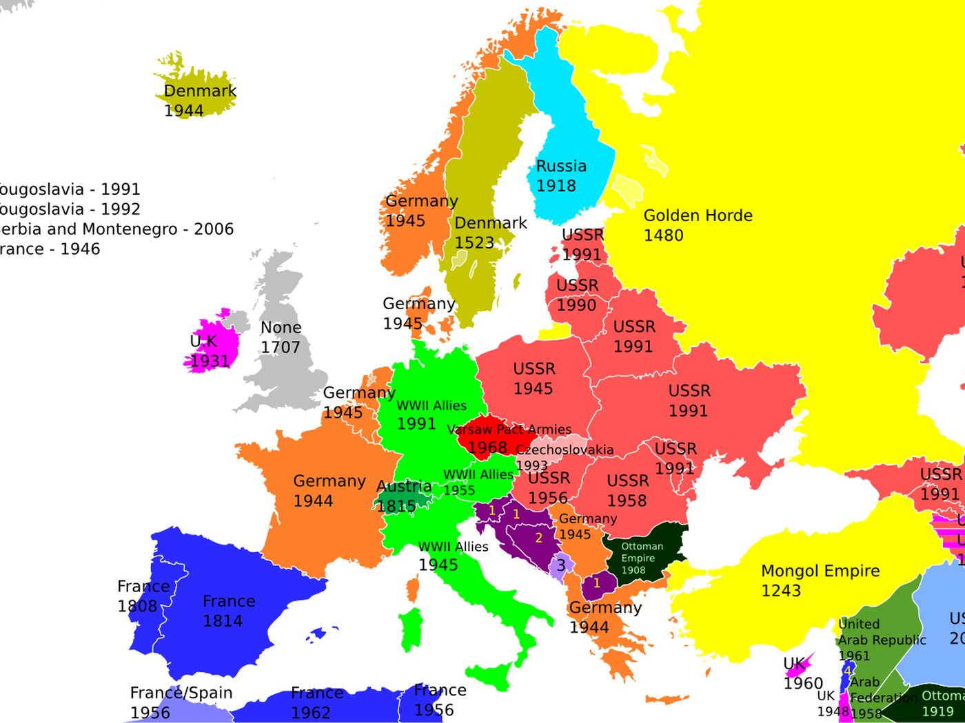Alternative Models For World Map With All Countries - Europe Map Vector (1400x1050), Png Download