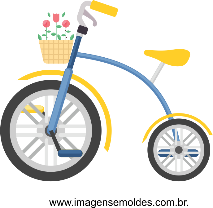 Molde De Bicicleta Para Imprimir (688x671), Png Download