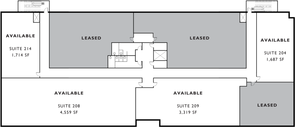 Download The Second Floor Plan For 8522 Broadway - Floor Plan (1000x428), Png Download